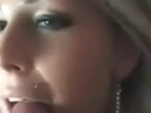 Superb hawt blond giving a oral job