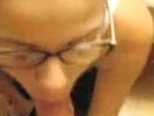 Cute busty girlfriend lets her boyfriend finish off in her mouth