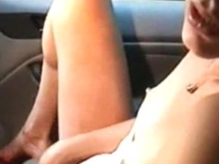 cute skinny girl in front seat of car