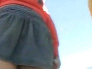 Upskirt honey caught on a spy cam by a voyeur