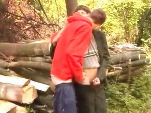 2 y guys jacking together outside w short cock slideshow