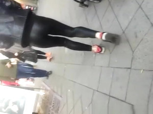 Woman In Tight Leather Pants