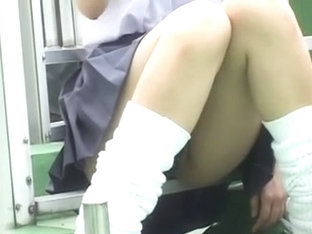 (softcore Voyeur)  Asian Schoolgirls Public Upskirt Pantys