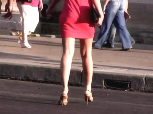 Girls walking down the Street - legs, ass and heels