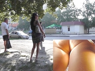 Astounding summer suit upskirt