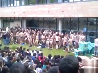 Naked Students Dancing To The Music