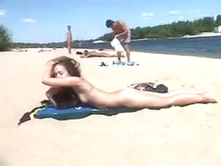 Slim Teen With Perky Tits Naked At The Beach