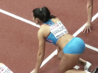 Athletic Women Warm Up Before A Long Race