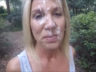 Wife drives and goes shopping with my cum on her face