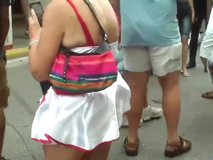 Following The Hot Old Lady And Her Sexy Skirt