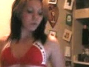 Hot Brunette Bitch Stripteasing In This Webcam Porn