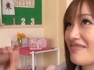 Moe Tsukina Naughty Asian Teen Sucks In Class