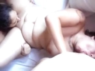 two corpulent latin chick treesome