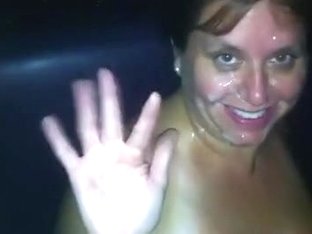 cum facial in back of adult theater