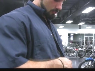 Some bondage in the bike shop