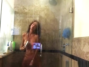 Busty MILF Masturbating In The Shower