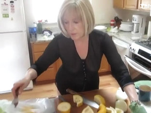 Mature Lady Spied While Baking Muffins