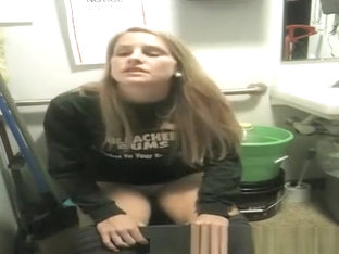 hot blonde peeing