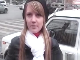 Gorgeous blonde girl gets talked into