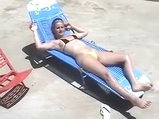 Hot Awesome Blonde Wife Outdoor Getting a Load of Cumshot