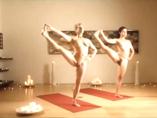 Two Naked Fit Ladies Increase Their Flexibility, Muscle Definition And Mental Clarity
