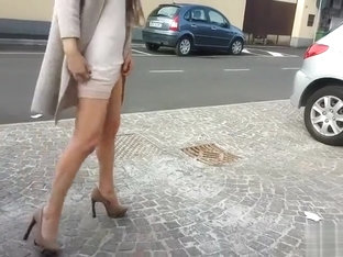 Wife In A Short Dress Finally Exposes Her Twat