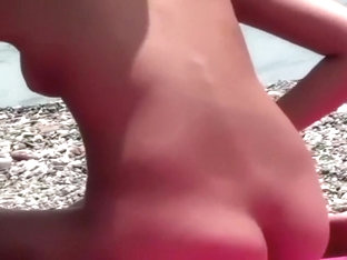 Cute Nudist Girl Filmed Voyeur At The Beach