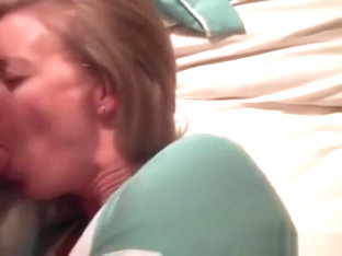 My beautiful white milf gives head