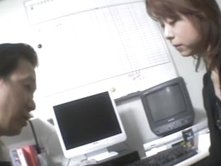 Naughty Jap Sucks Of Her Boss In Voyeur Office Sex Video