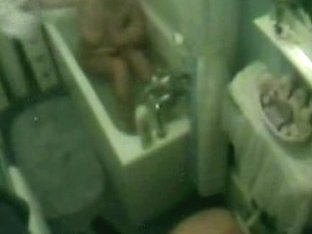 Hidden Camera Caught Curvy Blonde Taking A Bath