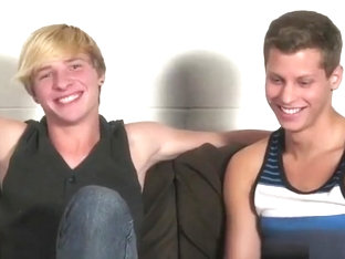 Brunette twinks spanking and cumshot