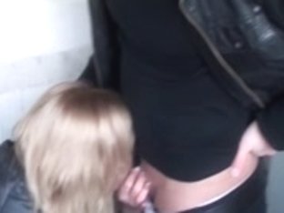 Blond Sucks In The Porch