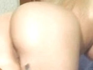 Hawt Blond in Tan Hose Rides Her Sex-Toy