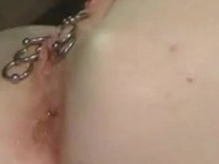 Enormous Pierced Anita Fisting Her Decorated Metal Twat