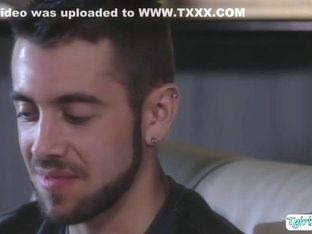 Nice-looking Brunette Hair Ts Chelsea Poe Pokes Stepdad In The Sofa