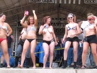 Massive Titty Contest At Iowa Biker Rally