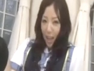 Adorable Japanese Babe Masturbates And Blows