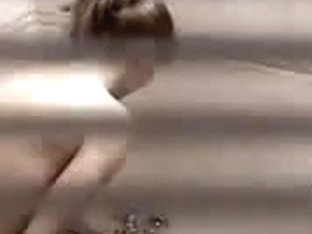 Naked Blonde Girl Takes A Shower And Shot On Cam