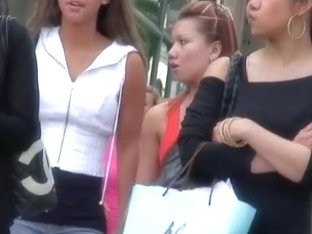 Pretty Asian Wenches Engage In Public Candid Video