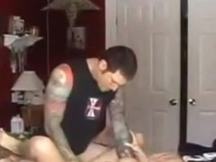 Tattood Pair Having Sex In Front Of Their Camera That Babe Smiles Sexually Excited To Us