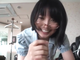 Japanese Teen With Glasses Blowjob With Cum In Mouth