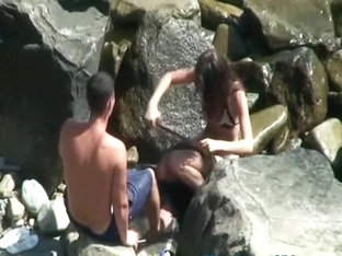 Couple fucking in the beach