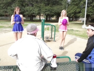 Molly Manson sucking a mature thick cock deep in her throat