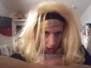 Crossdresser sissy Annette sucks and gets fucked