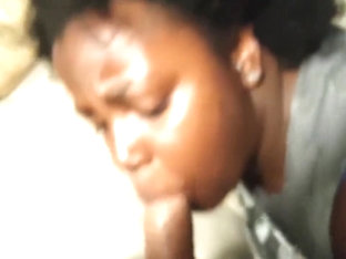 Ebony Girlfriend Sucks My Dick