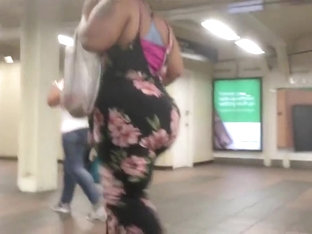 Super Round Bbw Booty In Floral Jumpsuit