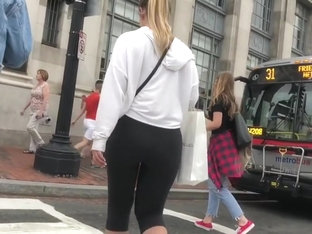 Pawg College Girl Blonde Spandex