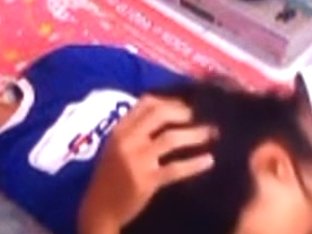 Cute asian girl makes-out with her bf and gives him a blowjob