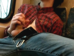 18 Year Old Jerks It and Blows Load On Public Toronto GO Train