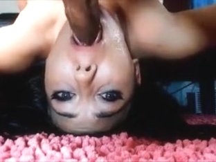 Facefuck Upside Down Cum In Throat For Hotty